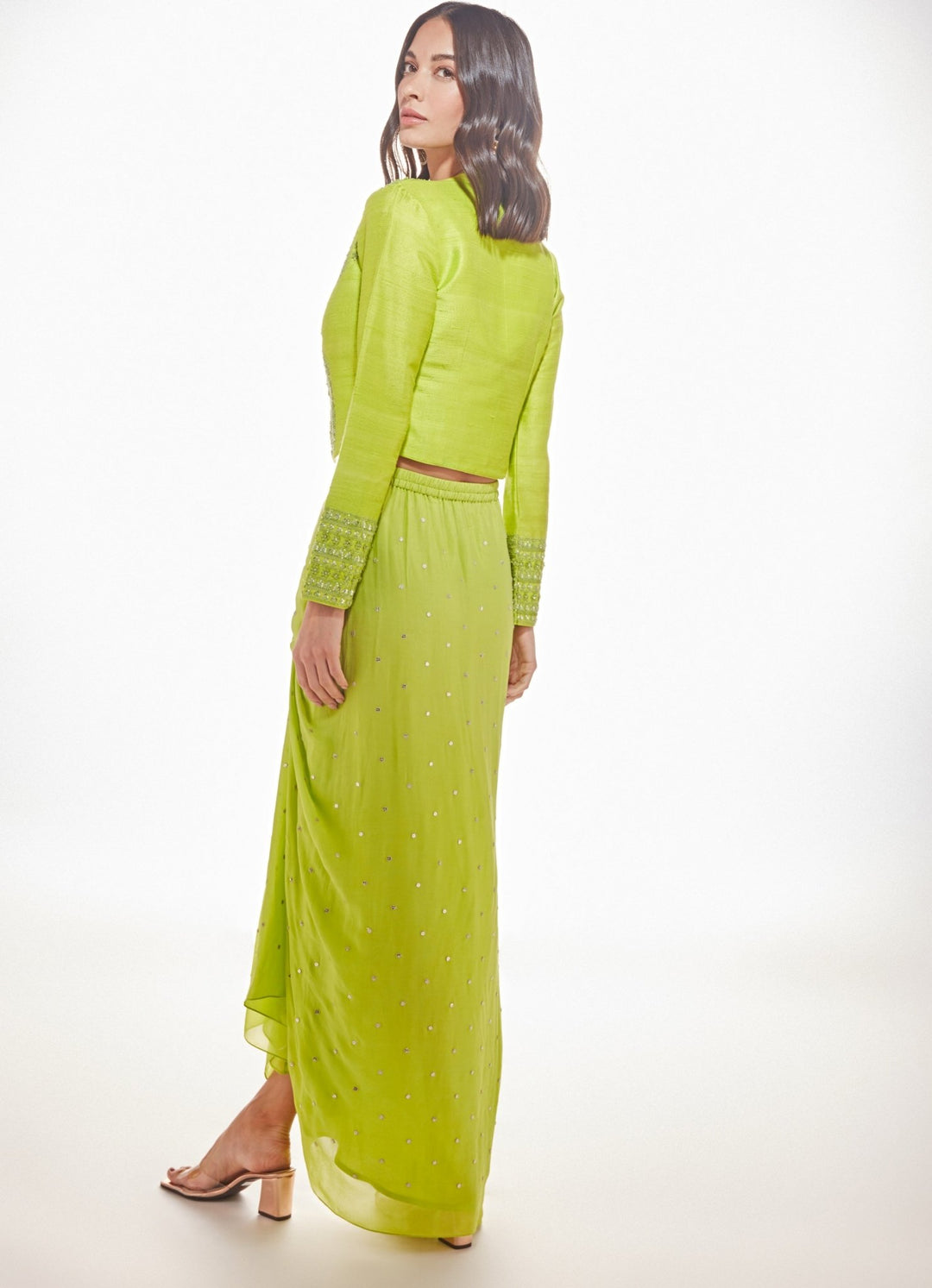Madison Lime Green Jacket Set Chamee n Palak - Fabilicious Fashion