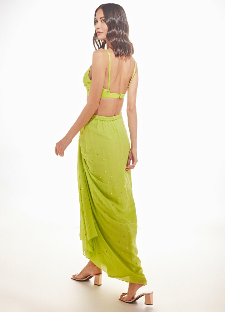 Madison Lime Green Jacket Set Chamee n Palak - Fabilicious Fashion