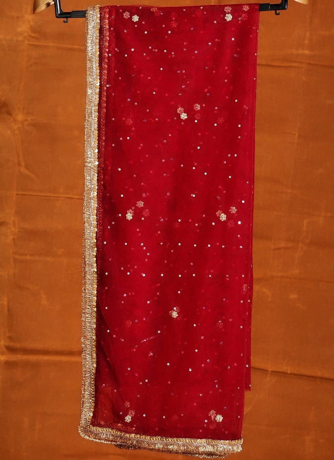 Maroon Bridal Velvet Lehenga With Net Dupatta Nitika Gujral - Fabilicious Fashion