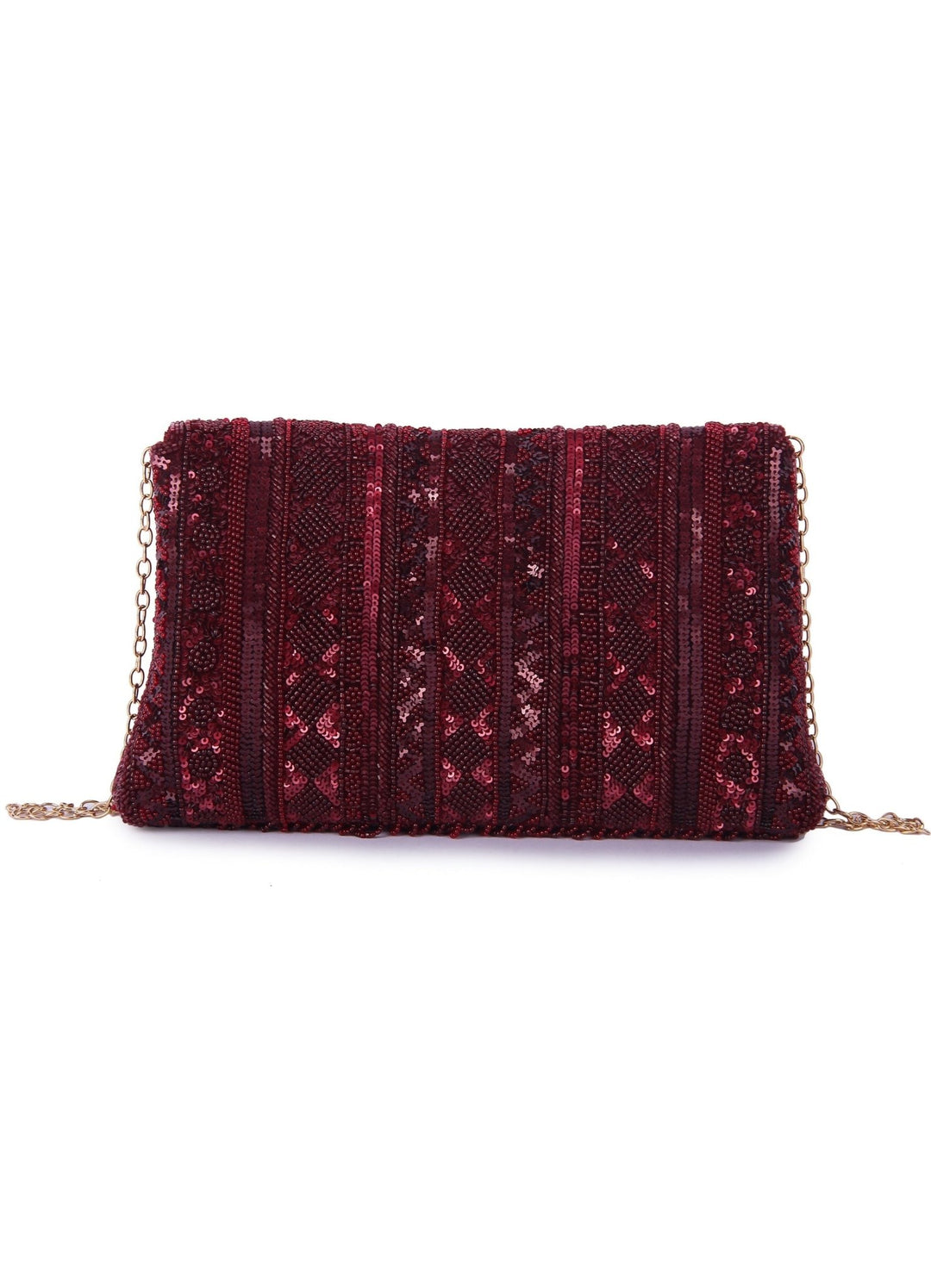 Maroon Mahira Clutch The Purple Sack - Fabilicious Fashion