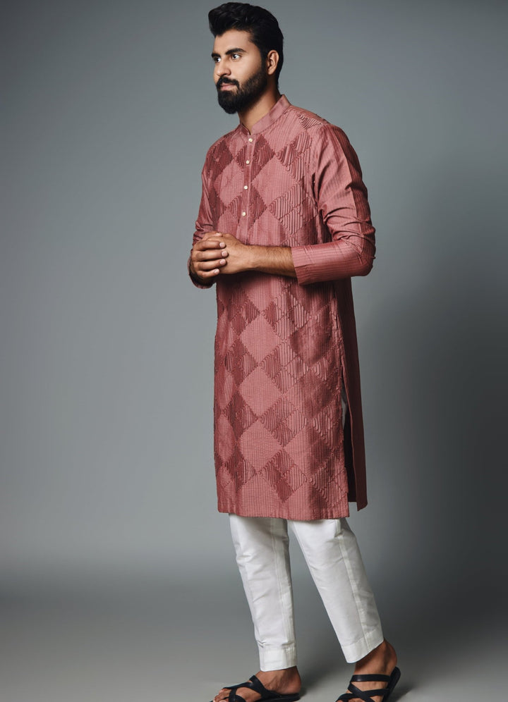 Maroon Pintex Kurta Set Chatenya Mittal - Fabilicious Fashion