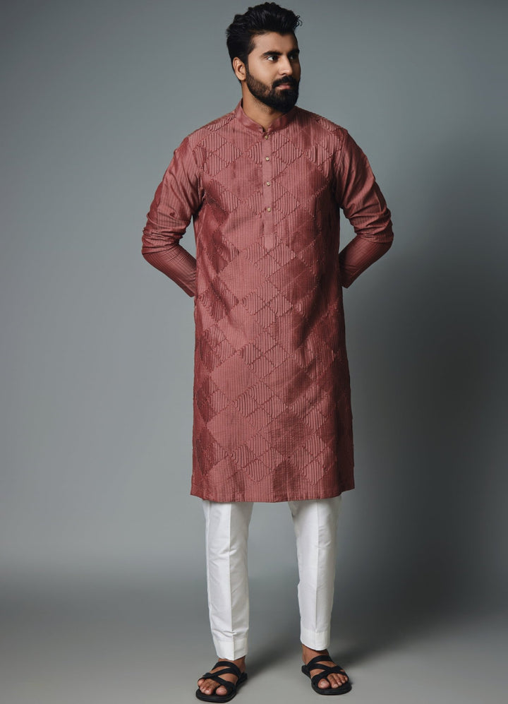 Maroon Pintex Kurta Set Chatenya Mittal - Fabilicious Fashion