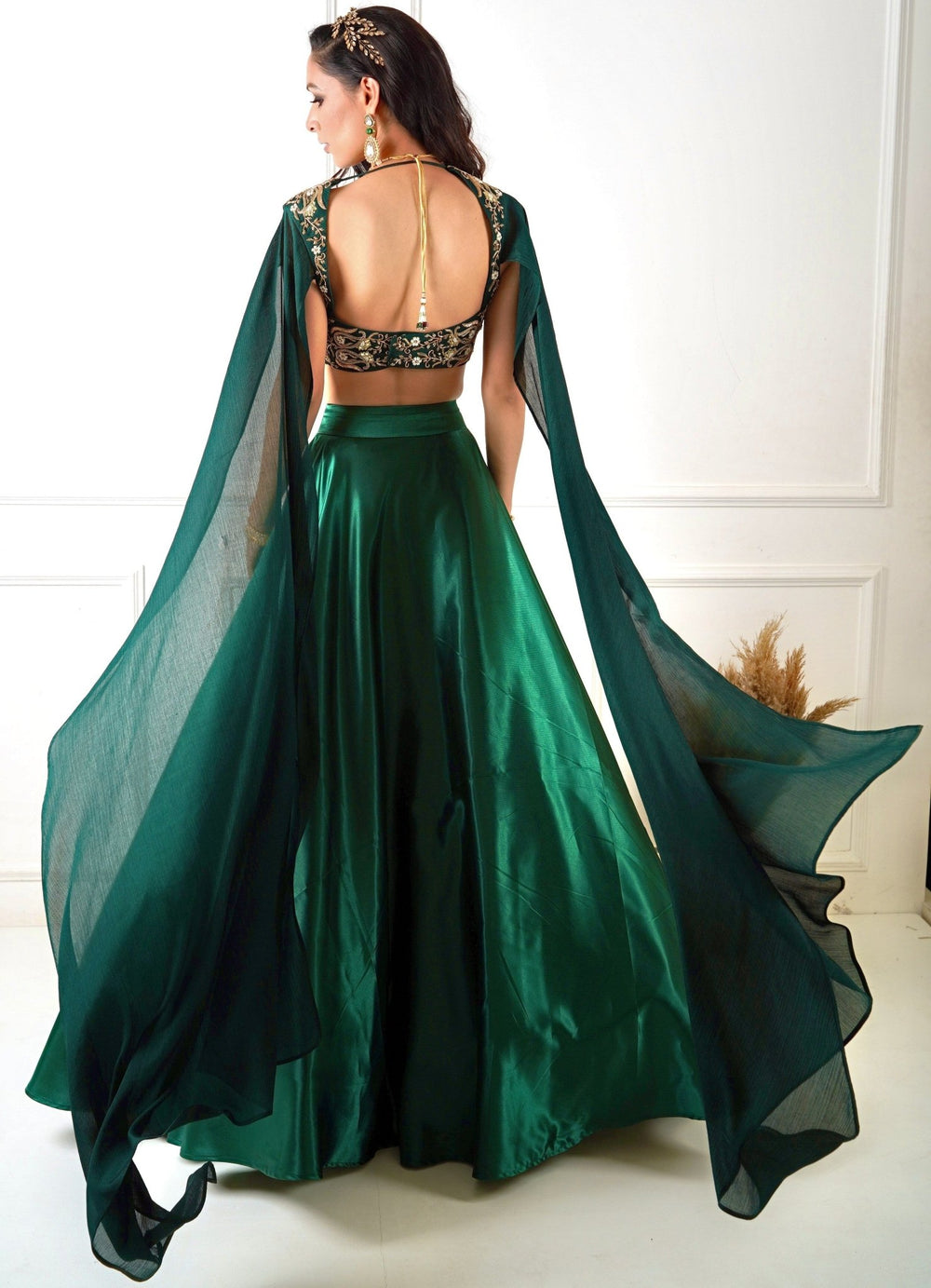 Meera Emerald Green Lehenga Set Rashika Sharma - Fabilicious Fashion