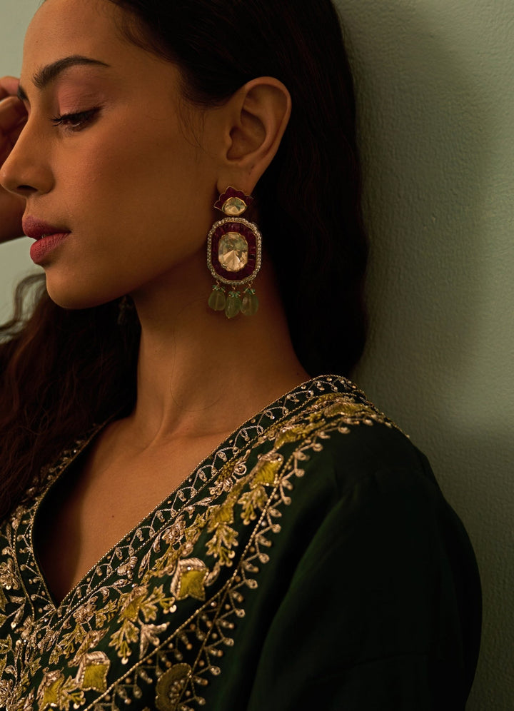 Mehendi Green Silk Kurta Set Angad Singh - Fabilicious Fashion