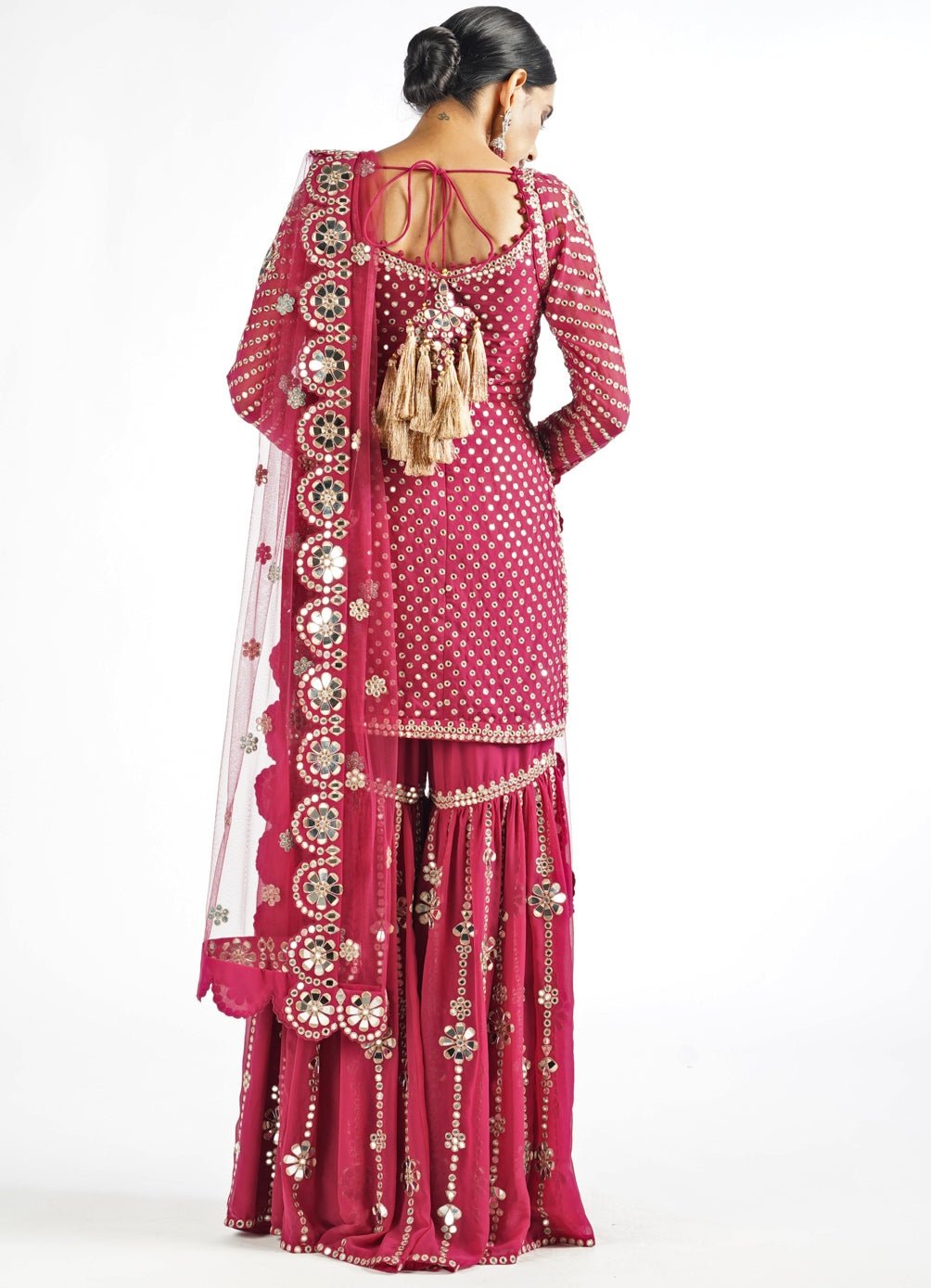 Mellow Wine Sharara Set Vvani by Vani Vats - Fabilicious Fashion