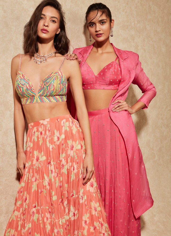 Meraki Coral Lehenga Set Chamee n Palak - Fabilicious Fashion