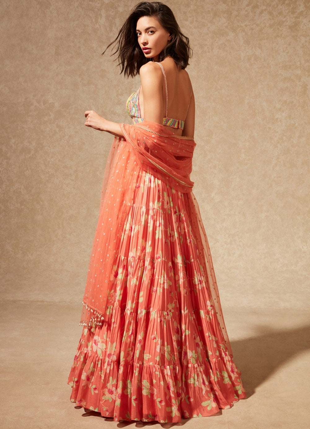 Meraki Coral Lehenga Set Chamee n Palak - Fabilicious Fashion