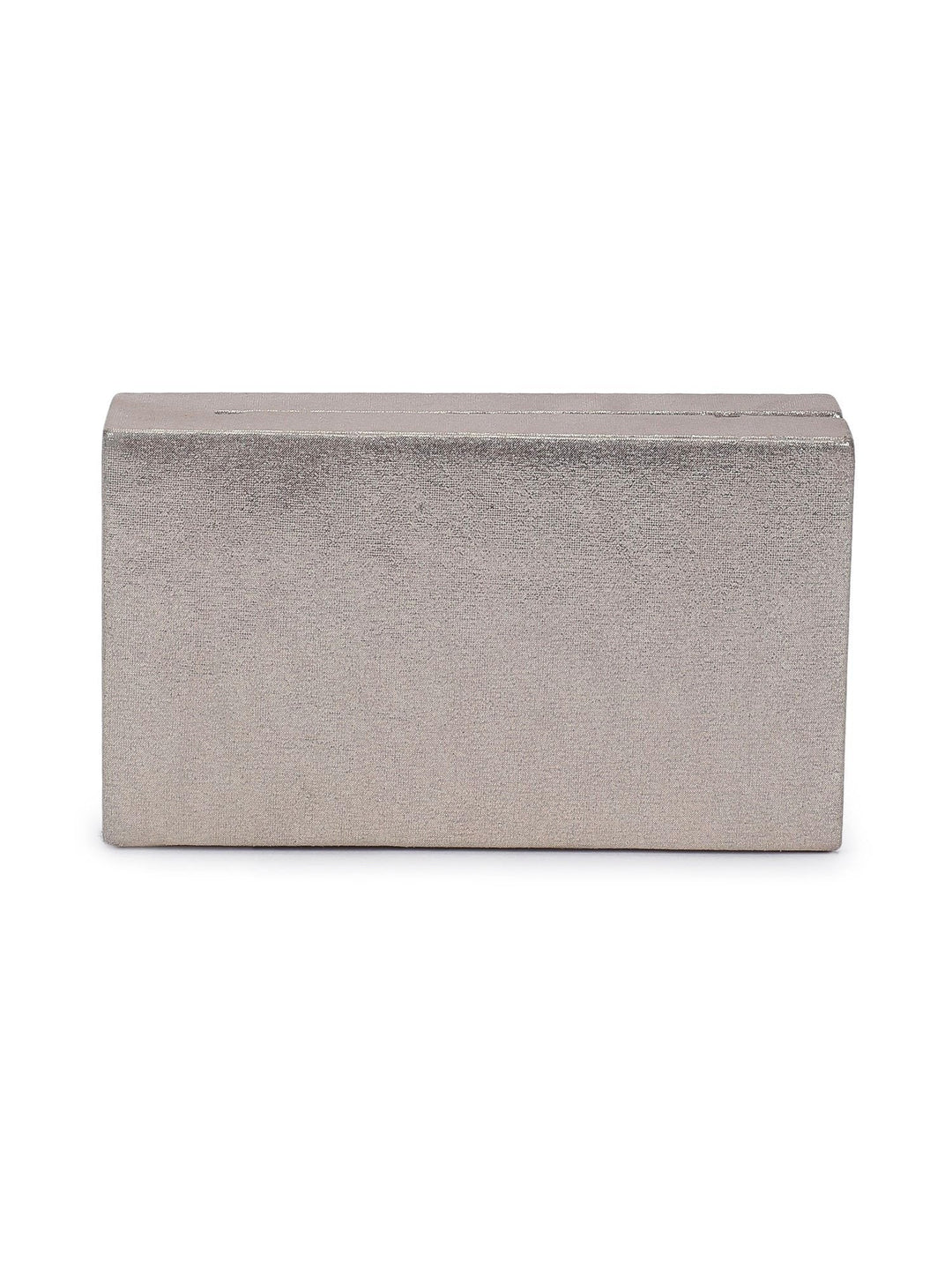 Metallic Pink Box Clutch The Purple Sack - Fabilicious Fashion