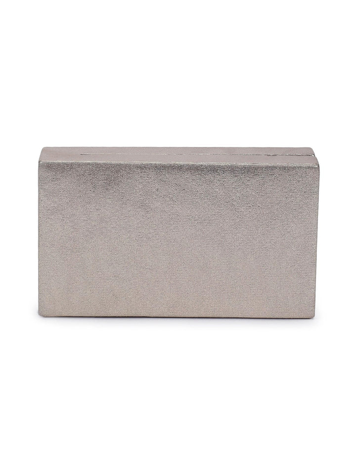 Metallic Pink Box Clutch The Purple Sack - Fabilicious Fashion