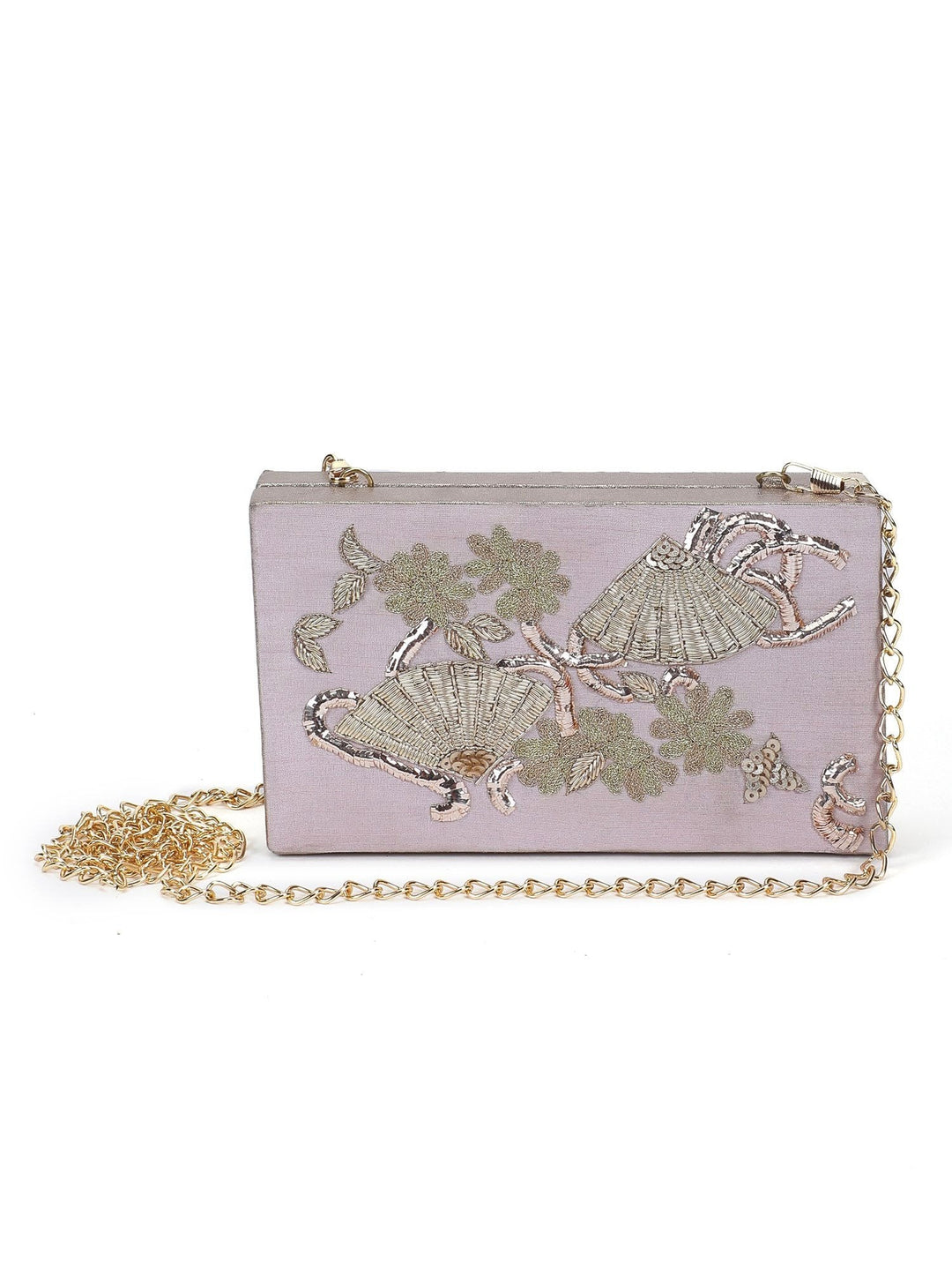 Metallic Pink Box Clutch The Purple Sack Fabilicious Fashion