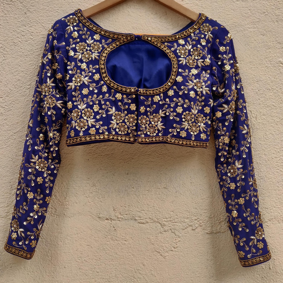 Midnight Blue Embroidered Lehenga Set Priti Sahni - Fabilicious Fashion