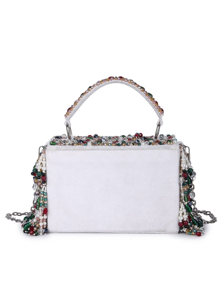 Multicoloured Sunehri Clutch The Purple Sack - Fabilicious Fashion