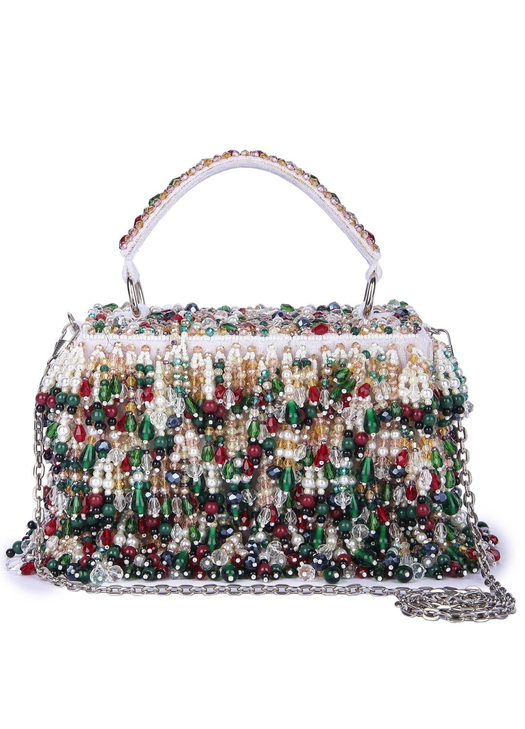 Multicoloured Sunehri Clutch The Purple Sack - Fabilicious Fashion