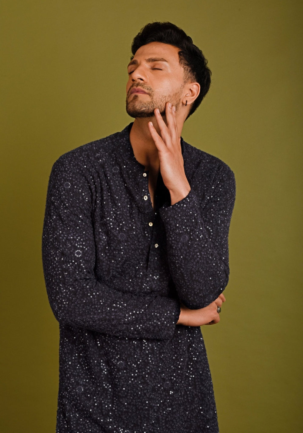 Navy Seqins Kurta Chatenya Mittal - Fabilicious Fashion