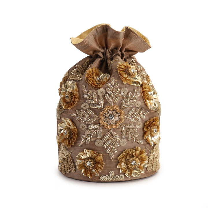 Nude Gold Potli The Purple Sack - Fabilicious Fashion