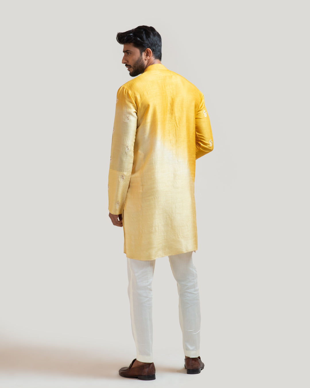 Ombre Yellow Embroidered Kurta Set Smriti - Fabilicious Fashion