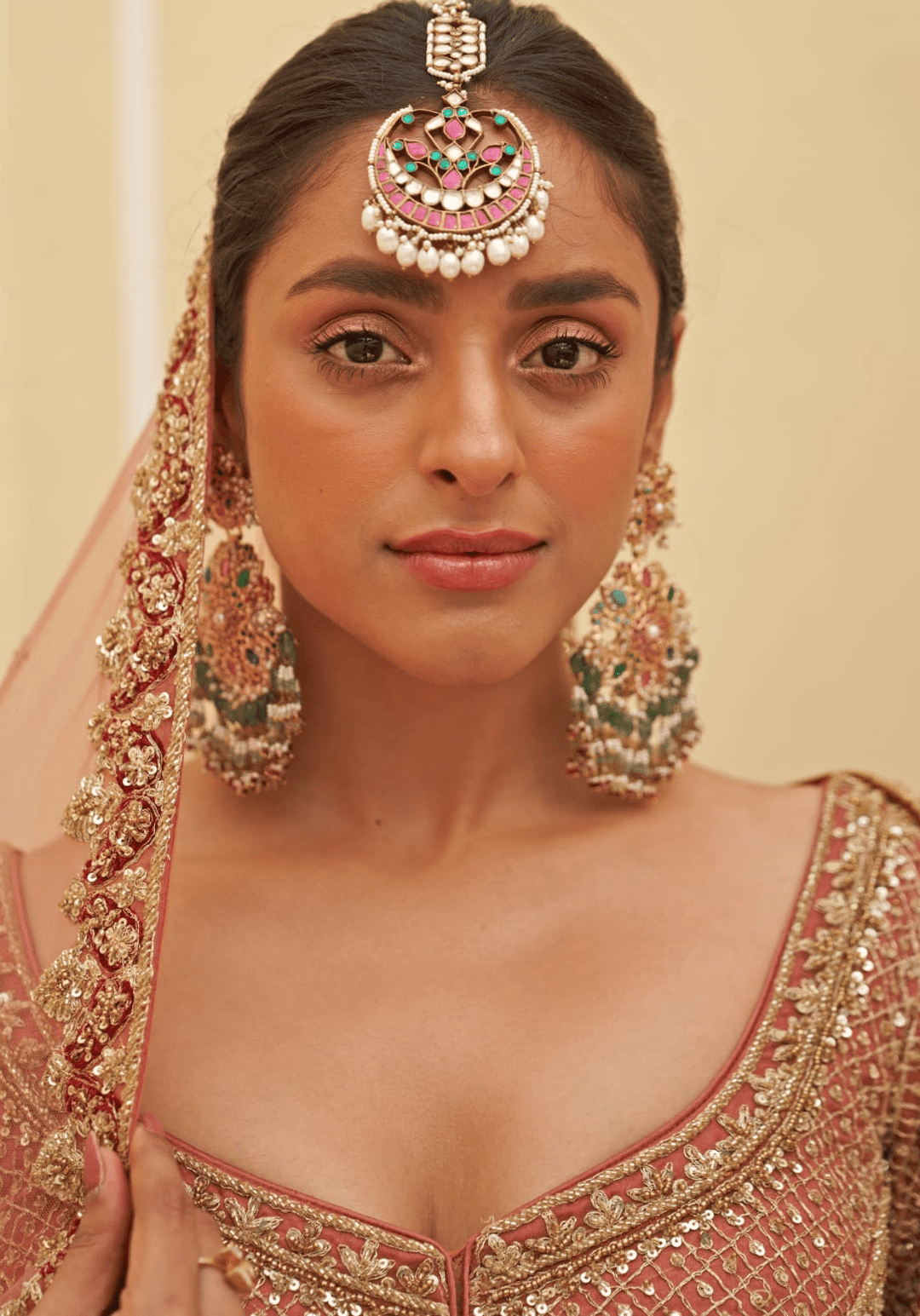 Onion Pink Organza Embroidered Bridal Lehenga Angad Singh - Fabilicious Fashion
