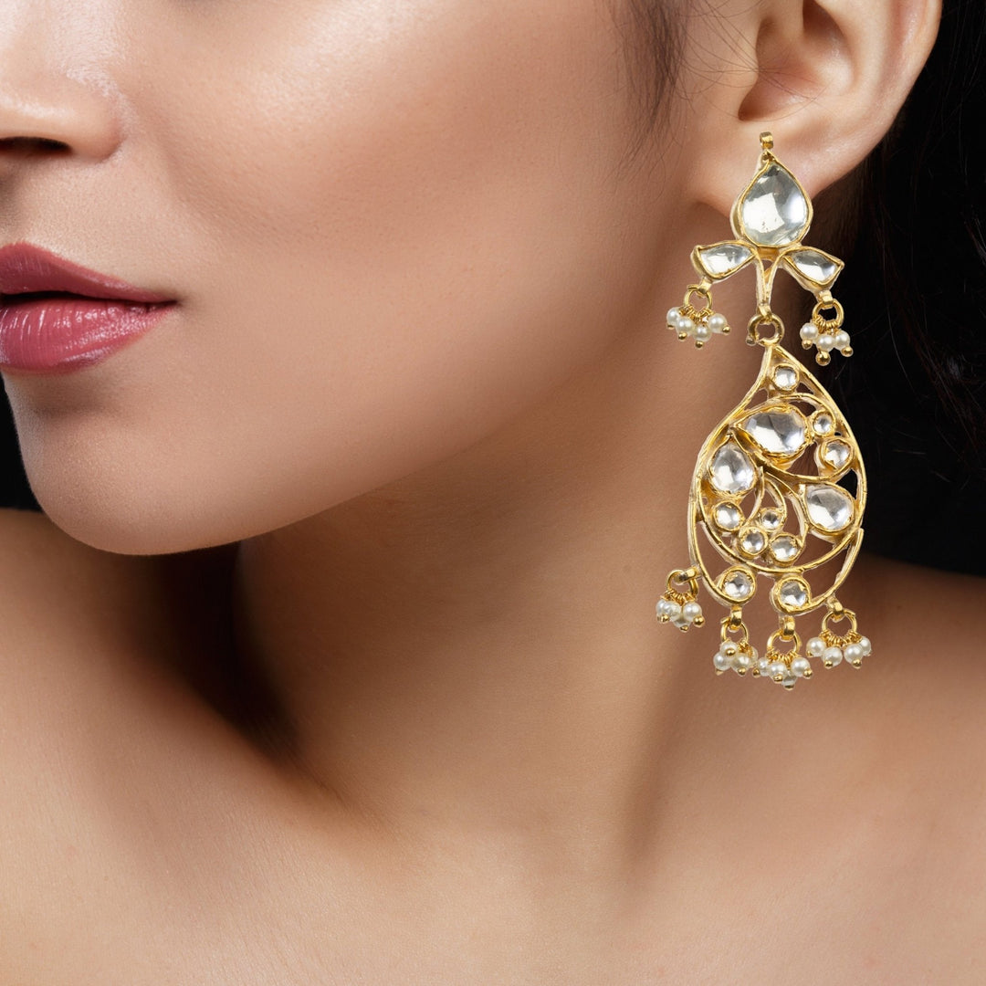 Oval Motifs Necklace Set Riana by Shikha Jindal - Fabilicious Fashion