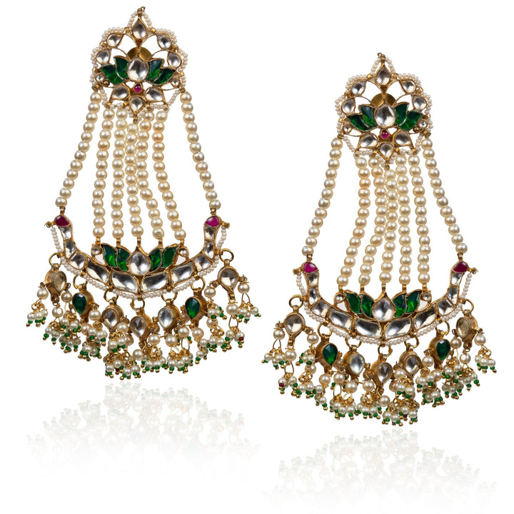Passa Style Green Earrings Riana by Shikha Jindal - Fabilicious Fashion