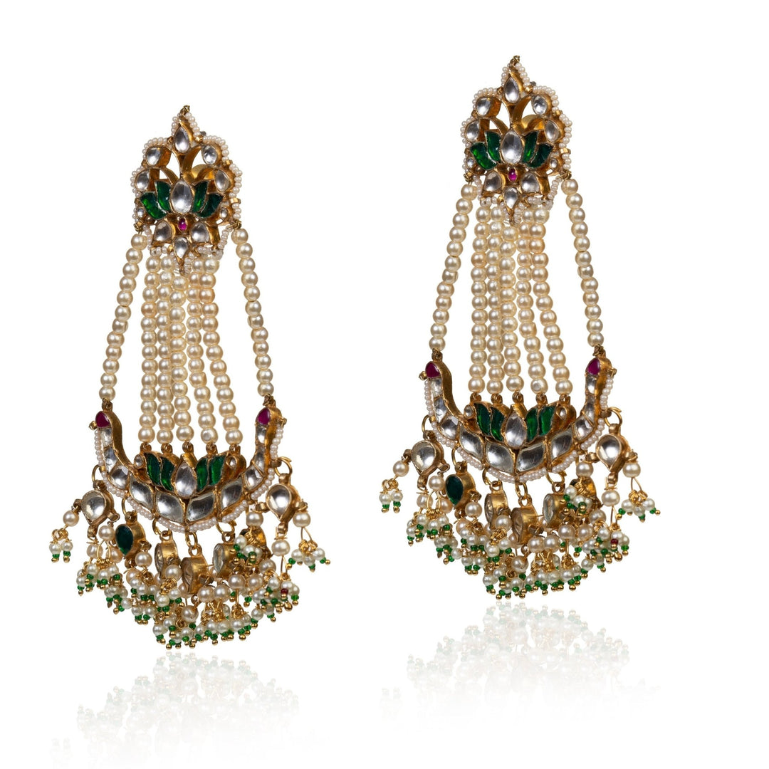Passa Style Green Earrings Riana by Shikha Jindal - Fabilicious Fashion