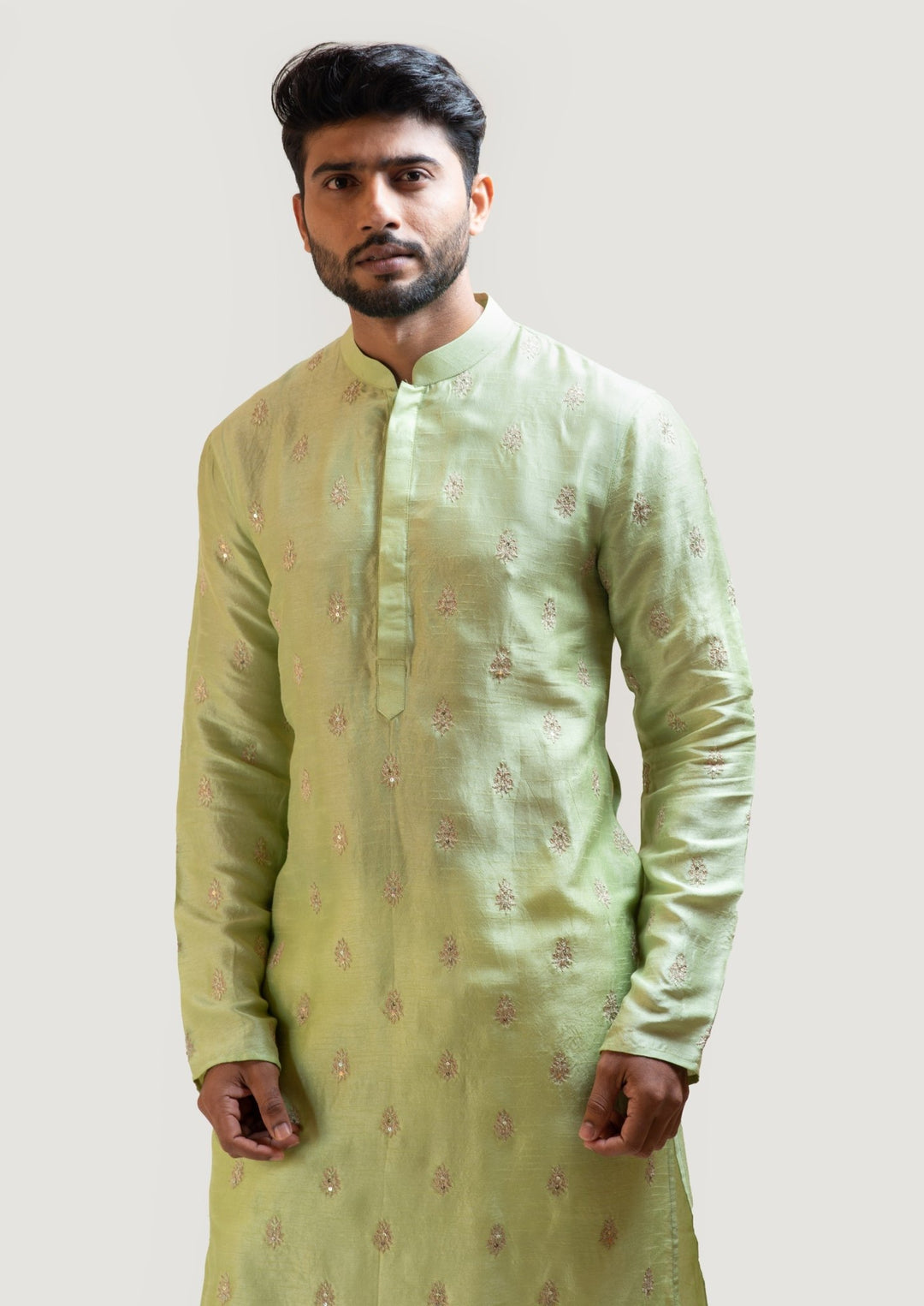 Pastel Green Embroidered Kurta Set Smriti - Fabilicious Fashion