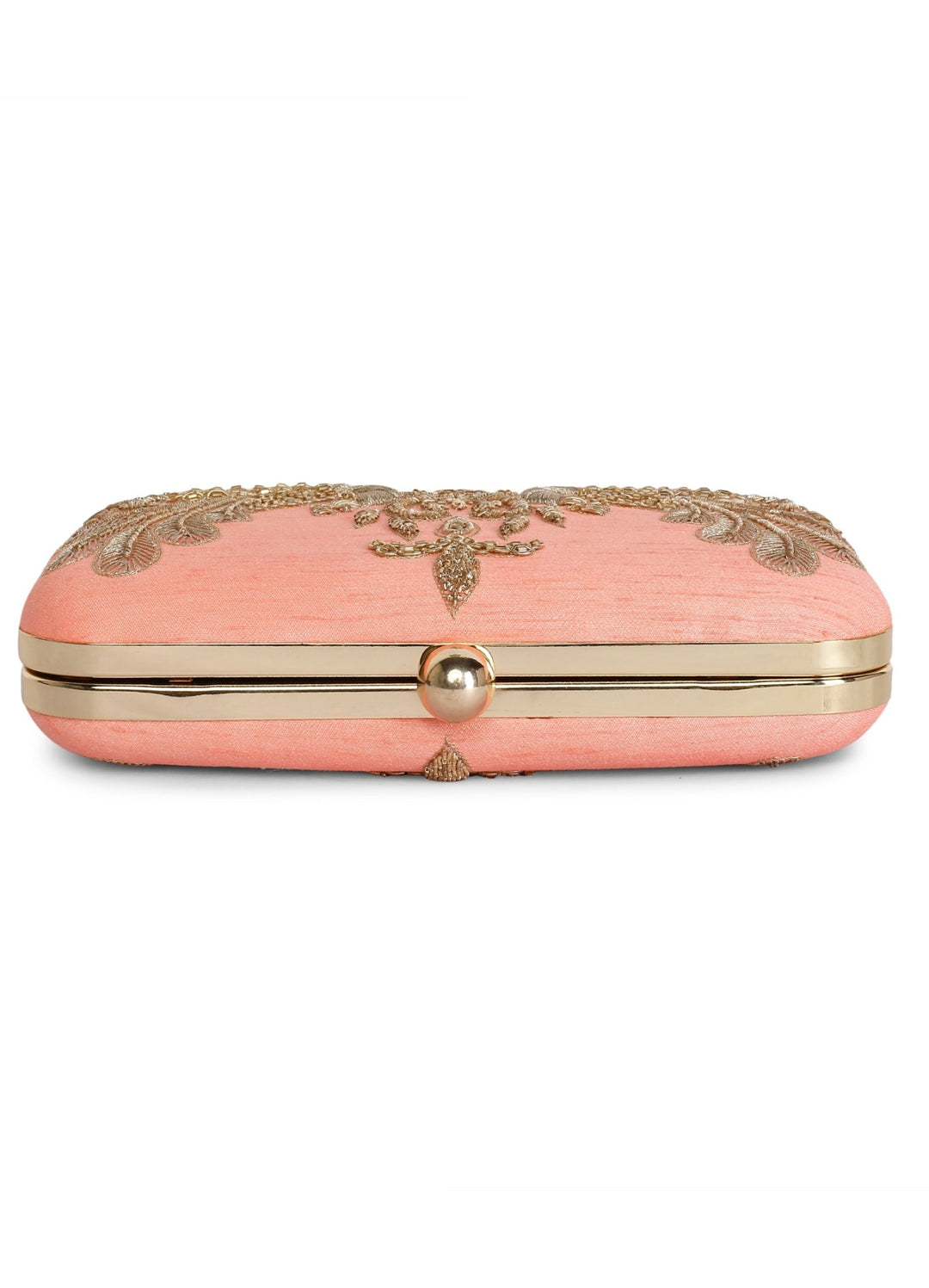 Peach Couple Peacock Clutch The Purple Sack - Fabilicious Fashion