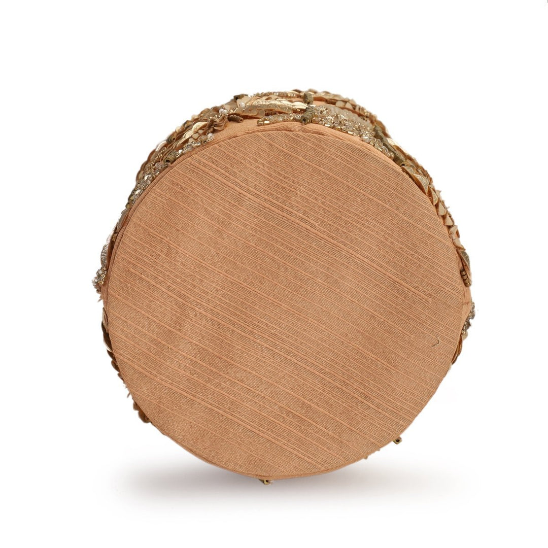 Peach Gold Potli The Purple Sack - Fabilicious Fashion