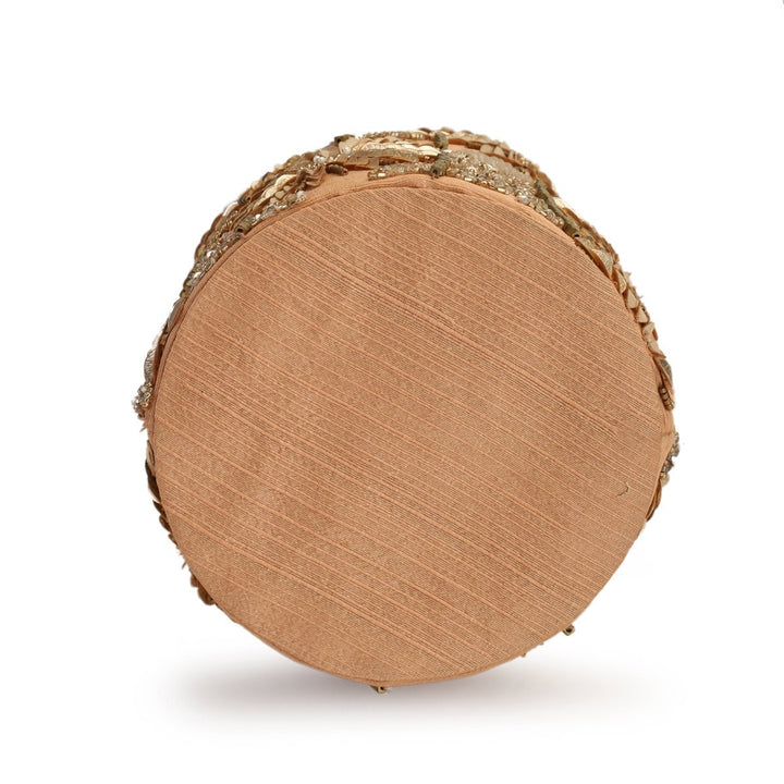 Peach Gold Potli The Purple Sack - Fabilicious Fashion