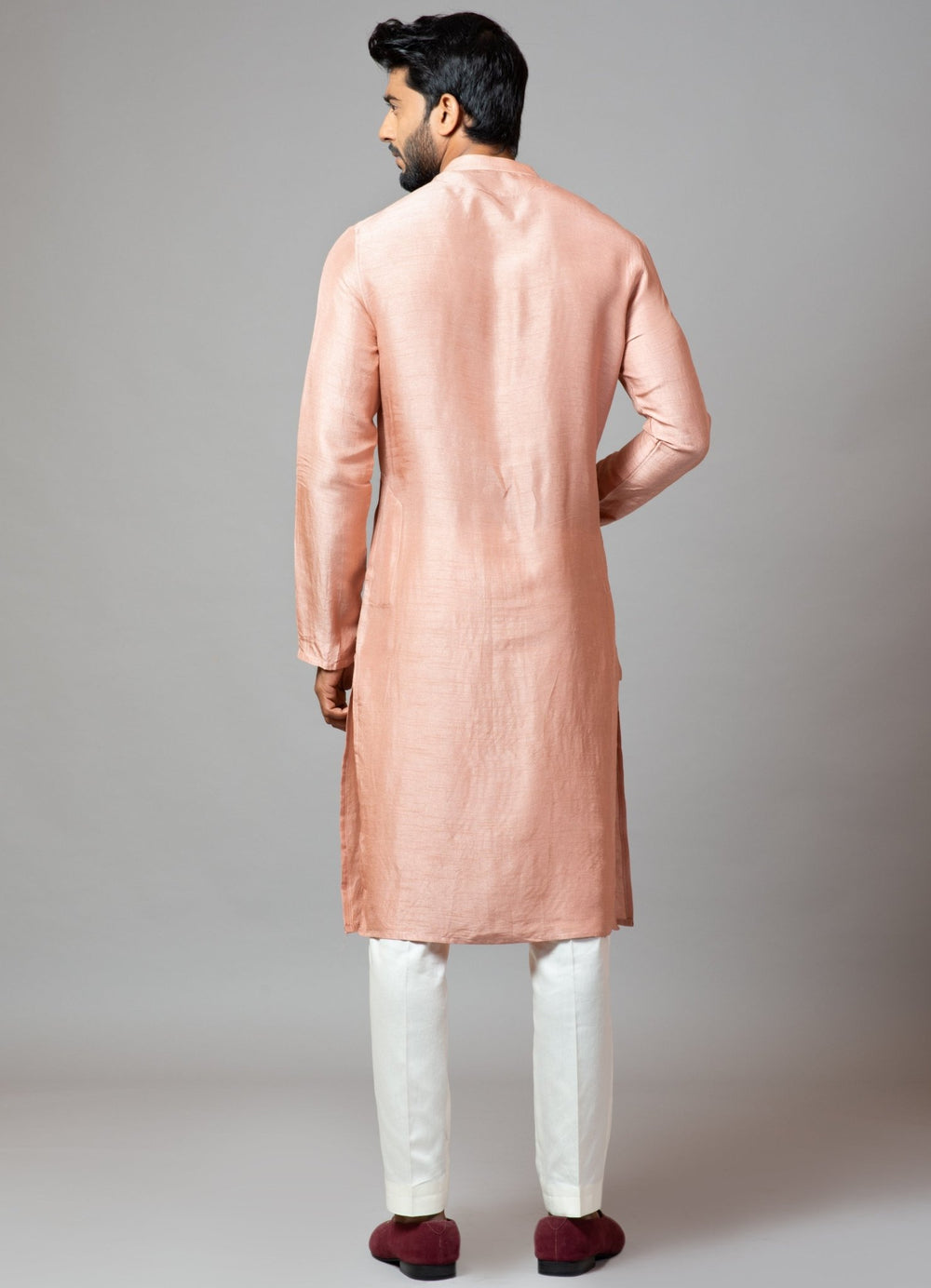 Peach Kurta With Pant Pajama Smriti - Fabilicious Fashion