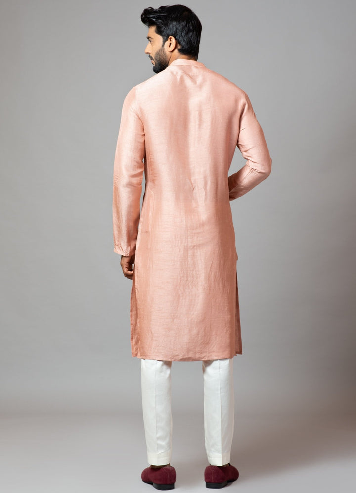 Peach Kurta With Pant Pajama Smriti - Fabilicious Fashion