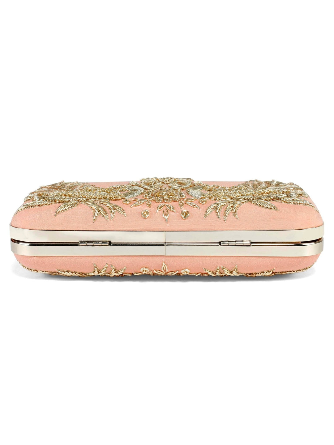 Peach Peacock Clutch The Purple Sack - Fabilicious Fashion