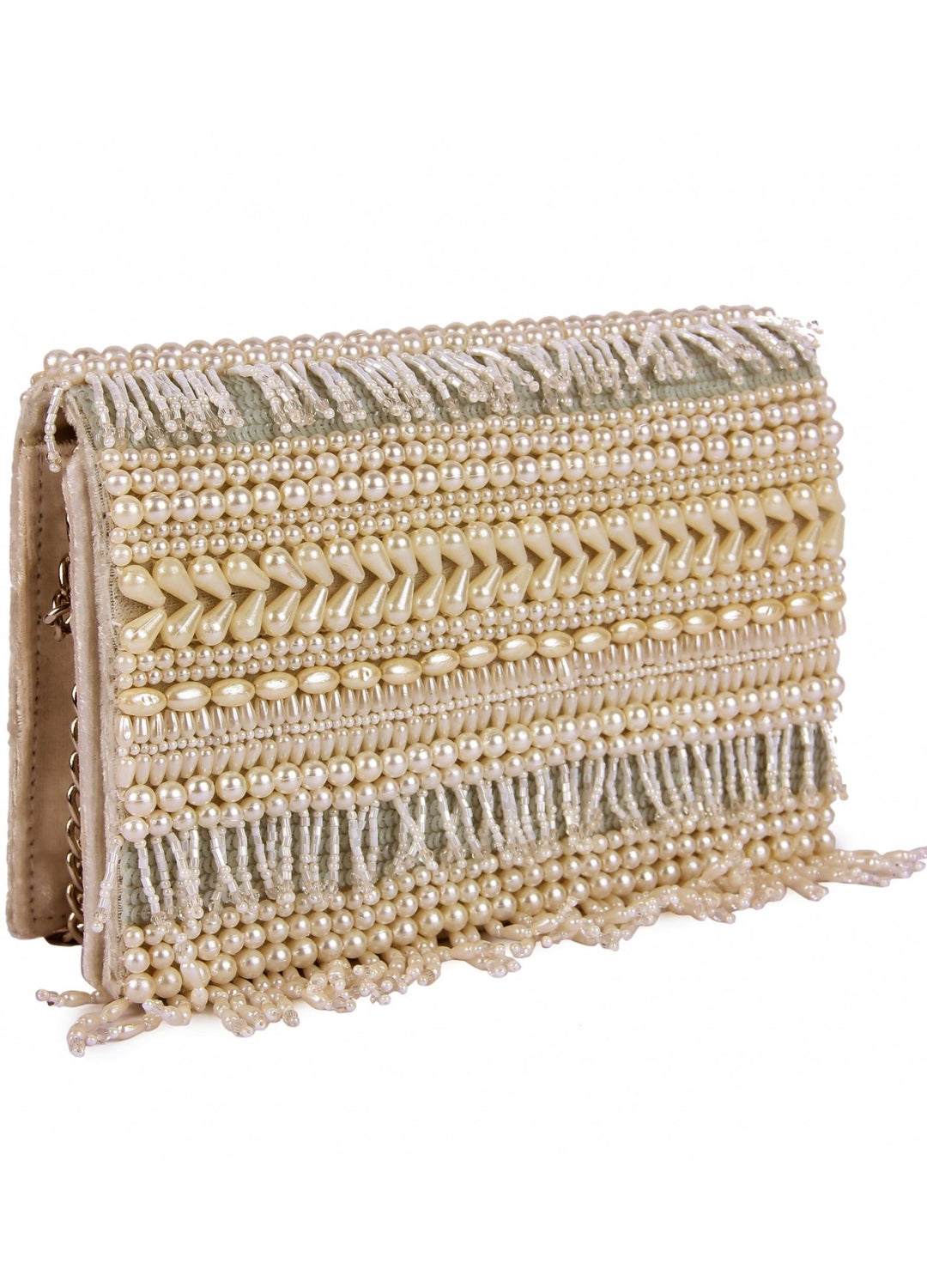 Pearl Embellished Clutch The Purple Sack - Fabilicious Fashion