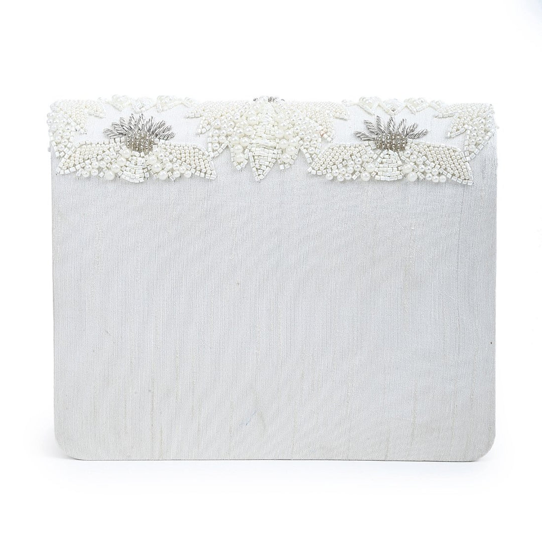 Pearl Flower Clutch The Purple Sack - Fabilicious Fashion