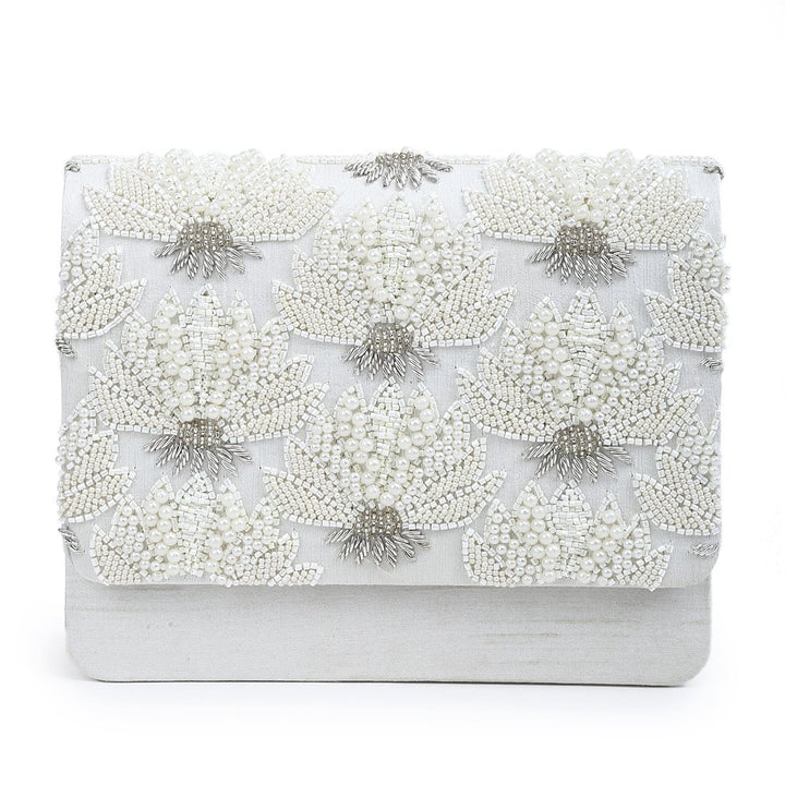 Pearl Flower Clutch The Purple Sack - Fabilicious Fashion