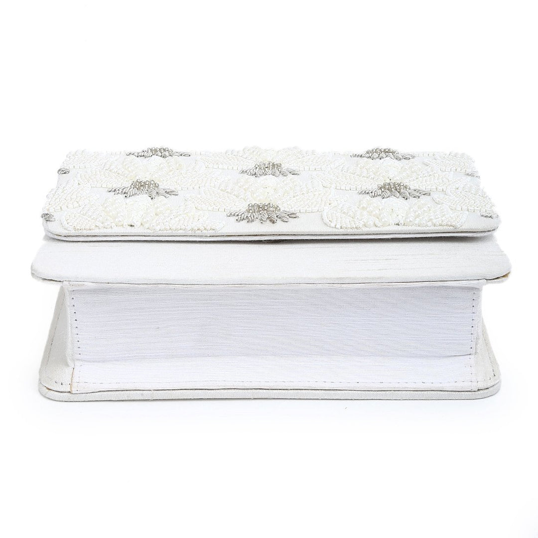 Pearl Flower Clutch The Purple Sack - Fabilicious Fashion