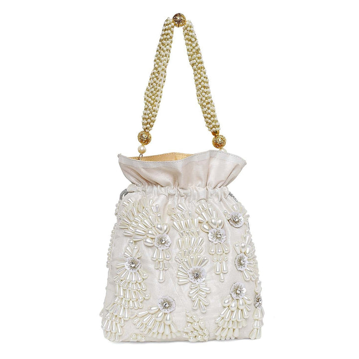 Pearl Flower Potli The Purple Sack - Fabilicious Fashion