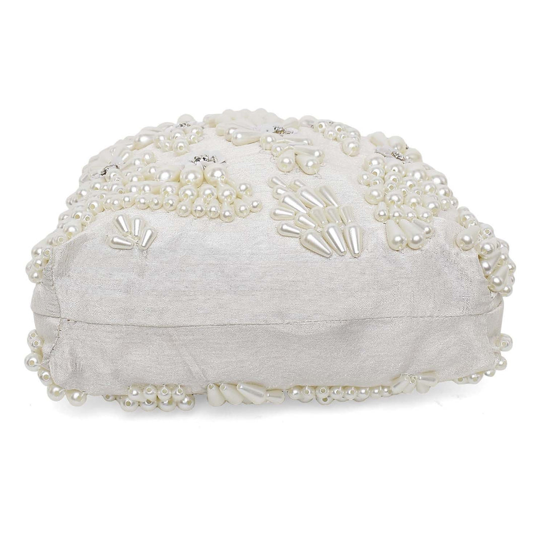 Pearl Flower Potli The Purple Sack - Fabilicious Fashion