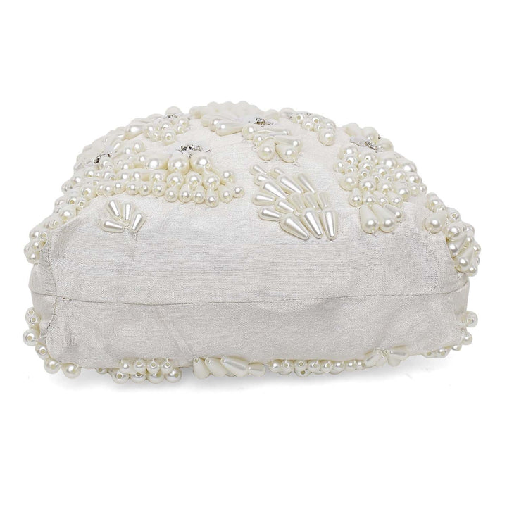 Pearl Flower Potli The Purple Sack - Fabilicious Fashion
