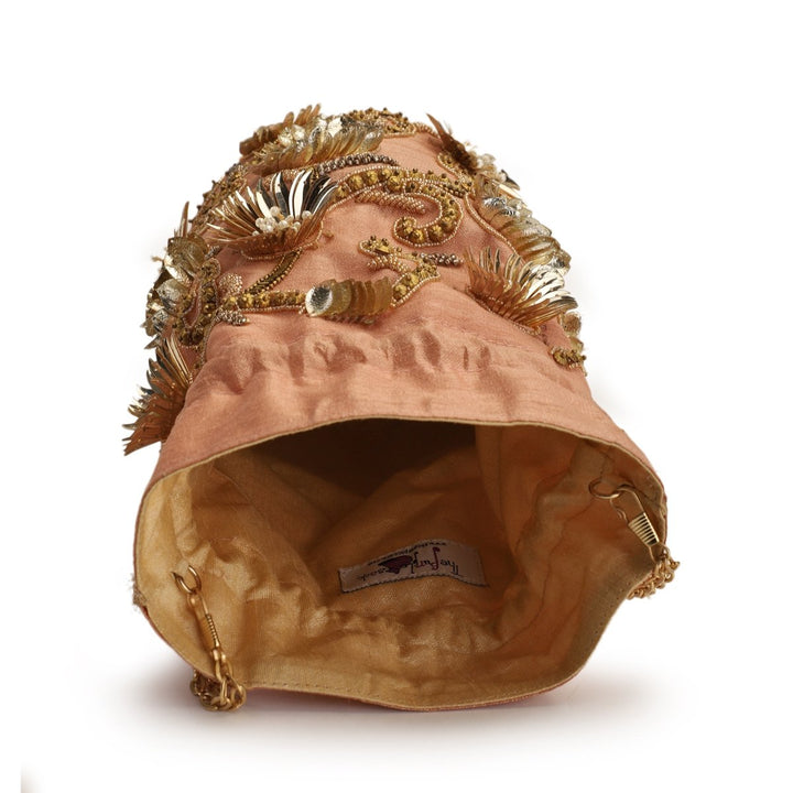 Pink Gold Potli The Purple Sack - Fabilicious Fashion