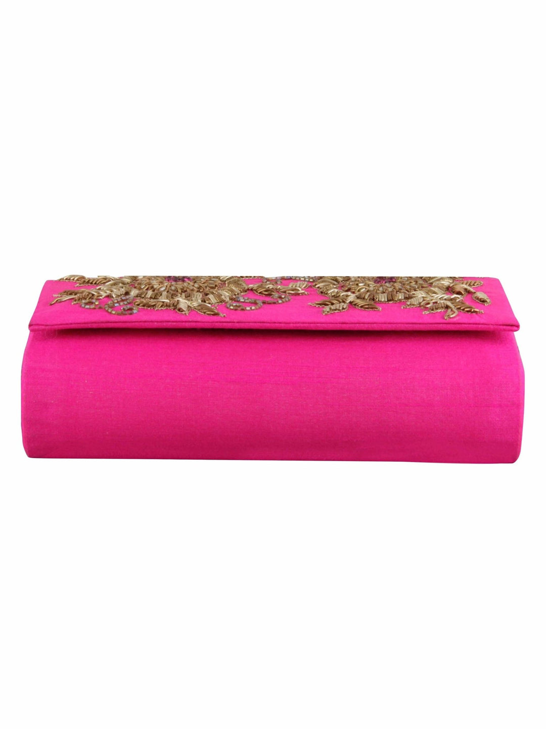 Pink Zardosi Clutch The Purple Sack - Fabilicious Fashion