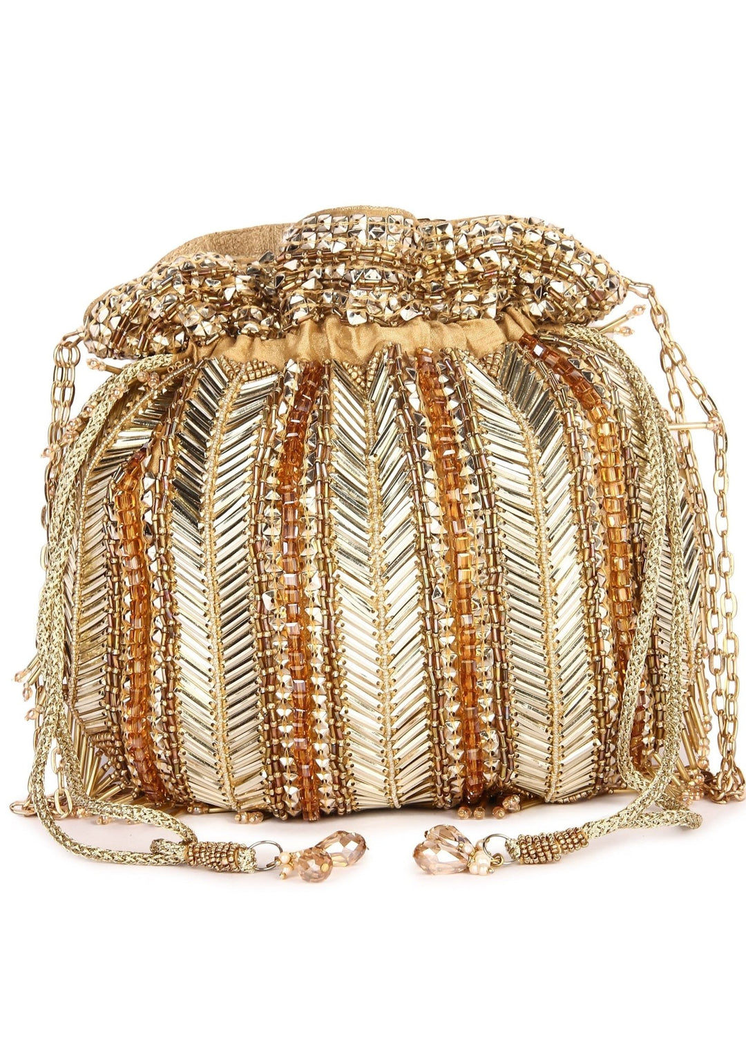 Potli Bag With Sequins The Purple Sack - Fabilicious Fashion