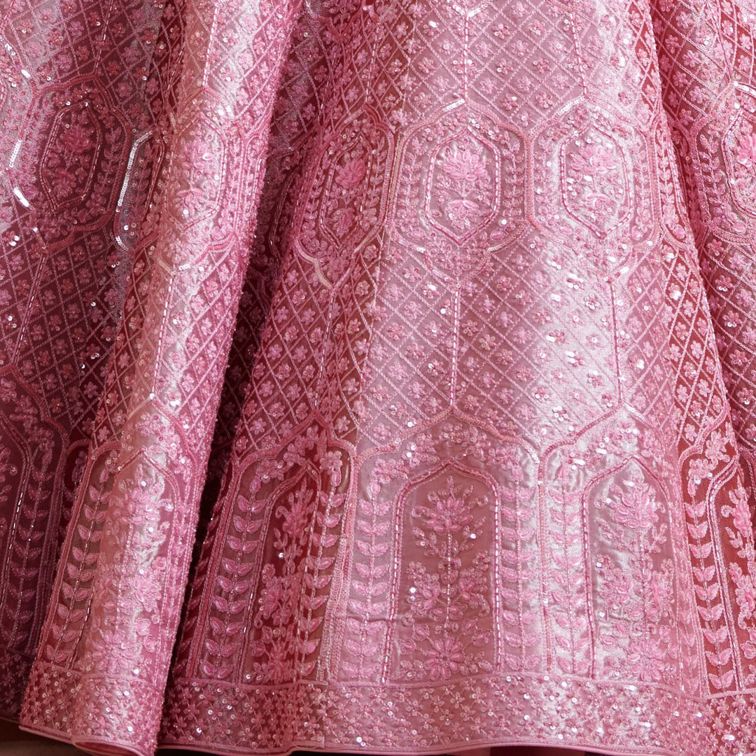 Radha Pink Embroidered Lehenga Set Suhino - Fabilicious Fashion