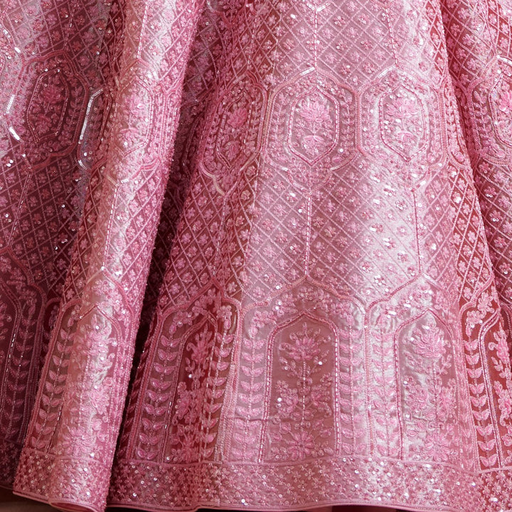 Radha Pink Embroidered Lehenga Set Suhino - Fabilicious Fashion