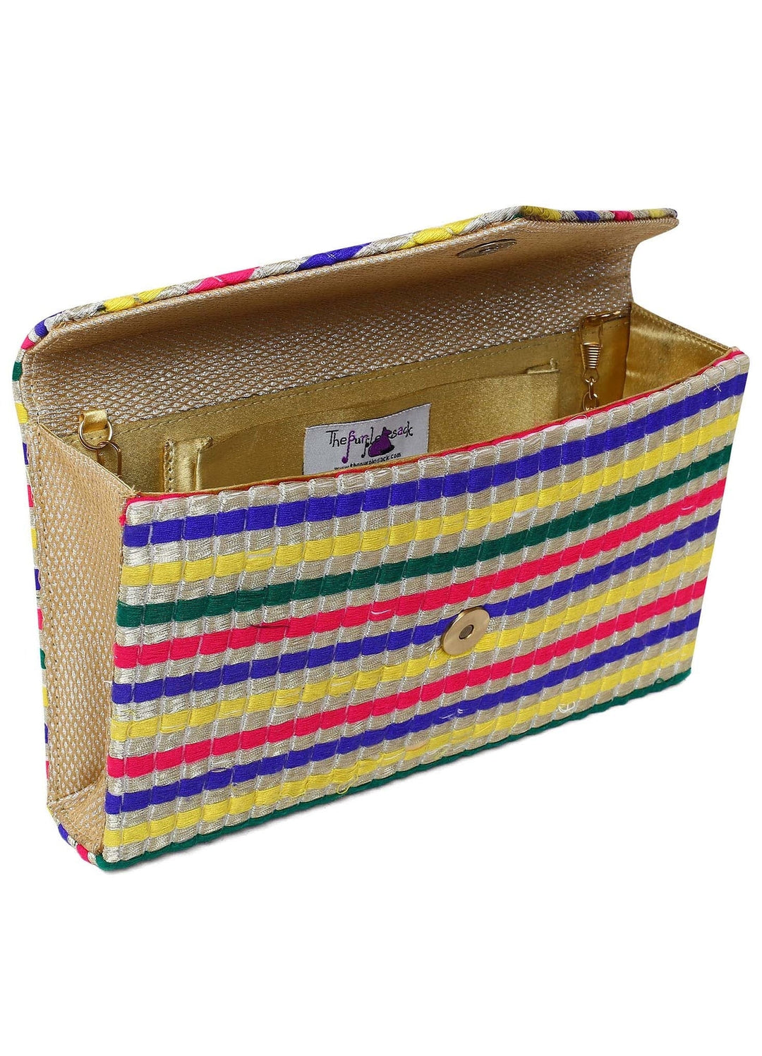 Rainbow Clutch The Purple Sack - Fabilicious Fashion