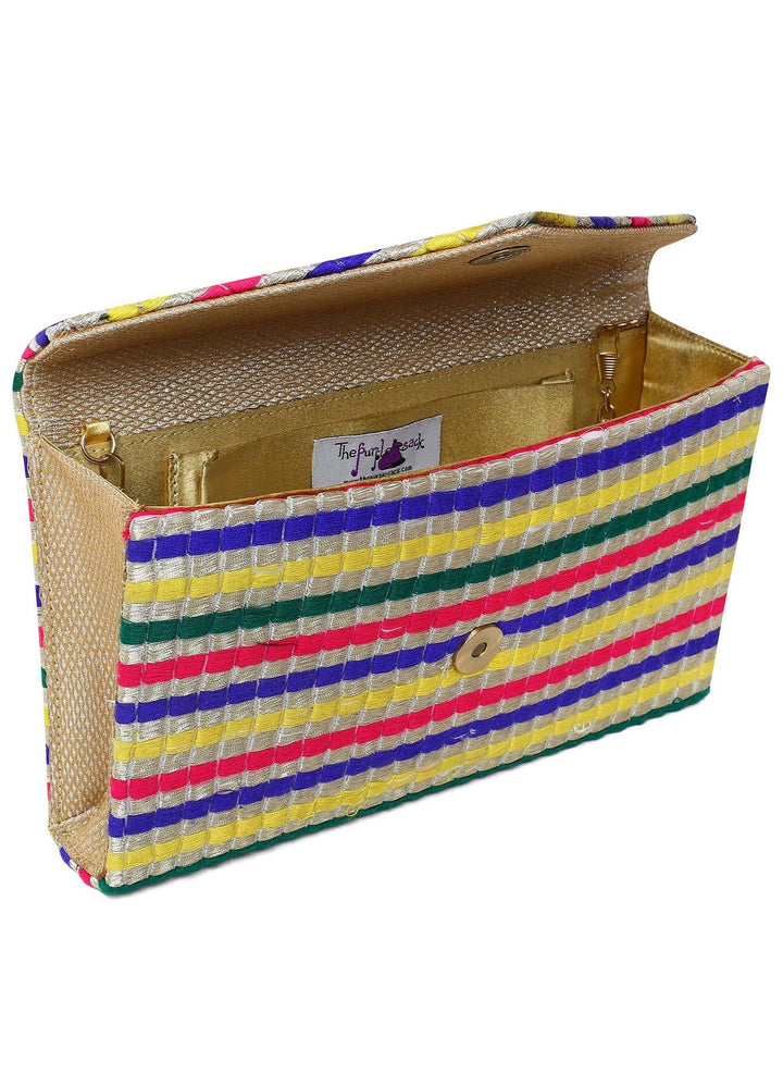 Rainbow Clutch The Purple Sack - Fabilicious Fashion