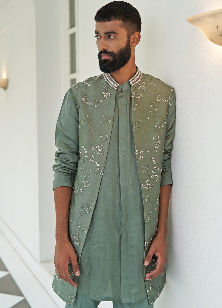 Rainforest Shrug Set Contrast by Parth - Fabilicious Fashion