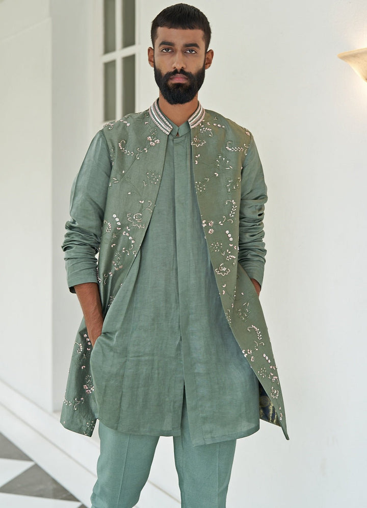 Rainforest Shrug Set Contrast by Parth - Fabilicious Fashion