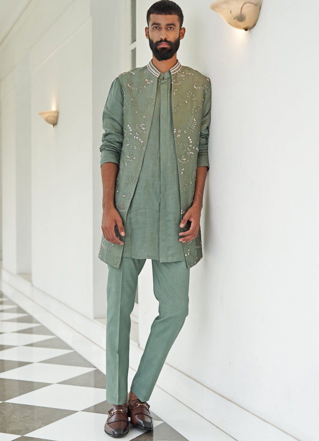 Rainforest Shrug Set Contrast by Parth - Fabilicious Fashion
