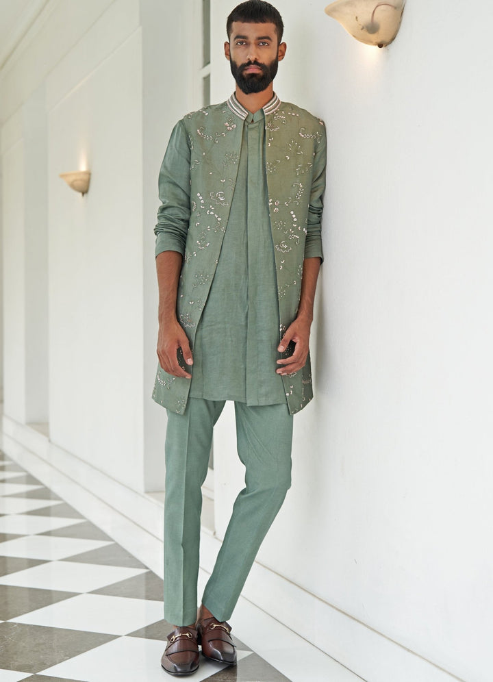 Rainforest Shrug Set Contrast by Parth - Fabilicious Fashion