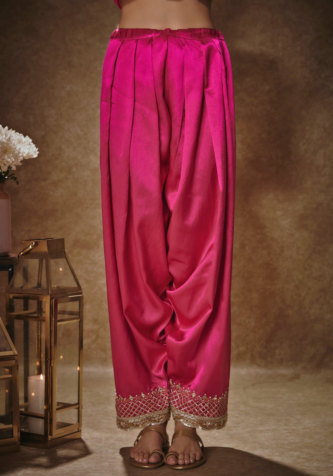 Rani Pink Embroidered Salwar Kurta Renee Label - Fabilicious Fashion